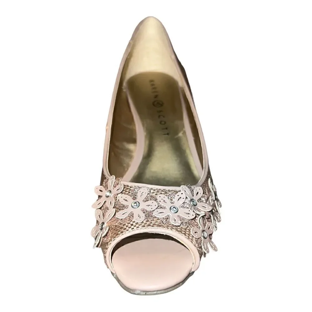 Karen Scott Nude Coraa Pump Heel Floral LEFT SHOE ONLY Amputee 6.5M New
